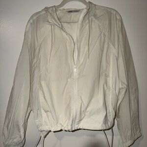 Elegant Women's White Utility Jacket / Windbreaker